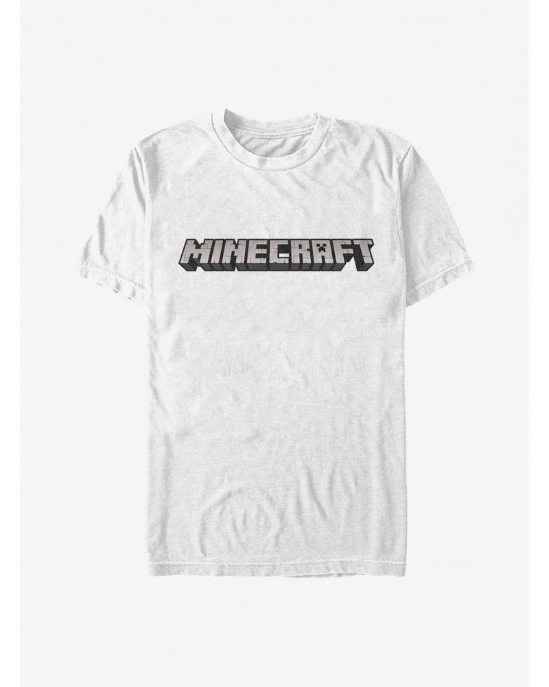Minecraft Minecraft Logo White T-Shirt $6.88 T-Shirts