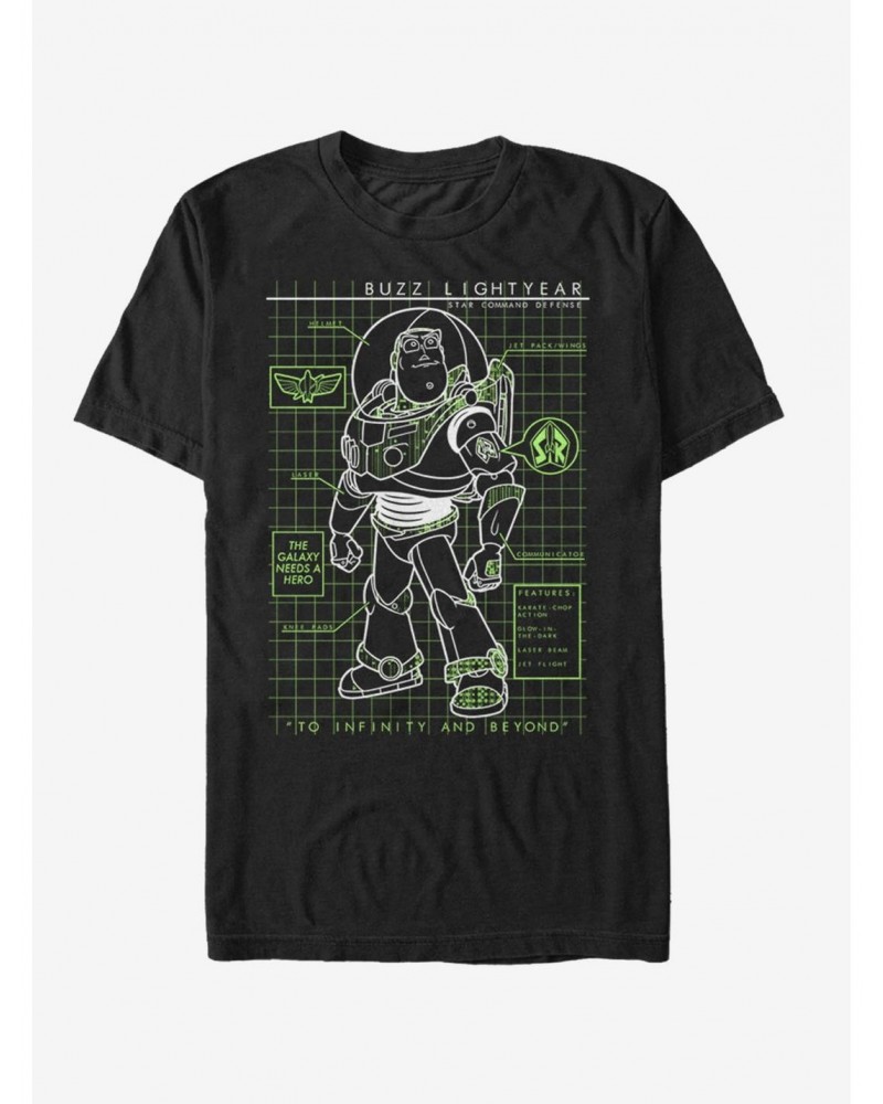 Toy Story Buzz Lightyear Diagram T-Shirt $12.45 T-Shirts